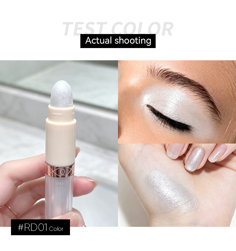 High gloss double head eye shadow pencil case color makeup matte pearl light portable color fast waterproof eye shadow eight piece set - Image 2