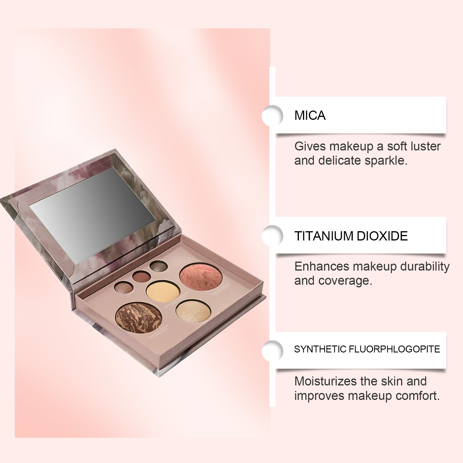 Eye shadow facelift powder blusher highlight one multi-purpose daily portable makeup plate - Image 4