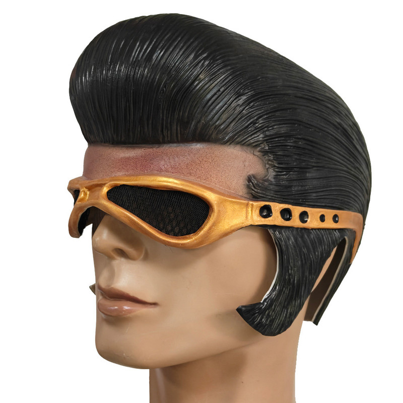 Smart ElecElvis Presley Latex Half Mask Adult Halloween Party Cosplay Costume Headweartric Heating Vacuum Cupping Gua Sha Massager - Image 2