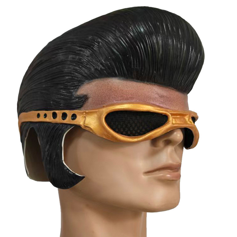 Smart ElecElvis Presley Latex Half Mask Adult Halloween Party Cosplay Costume Headweartric Heating Vacuum Cupping Gua Sha Massager - Image 4