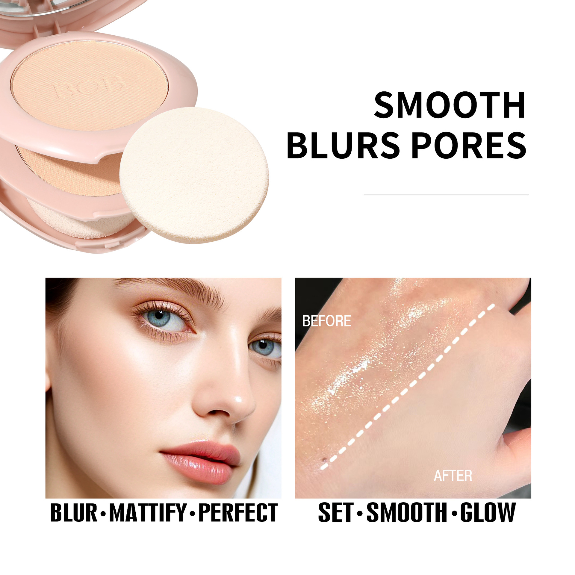 Velvet soft burnt powder concealer durable oil control delicate non sticking powder double layered two in one certain makeup powder - Image 2