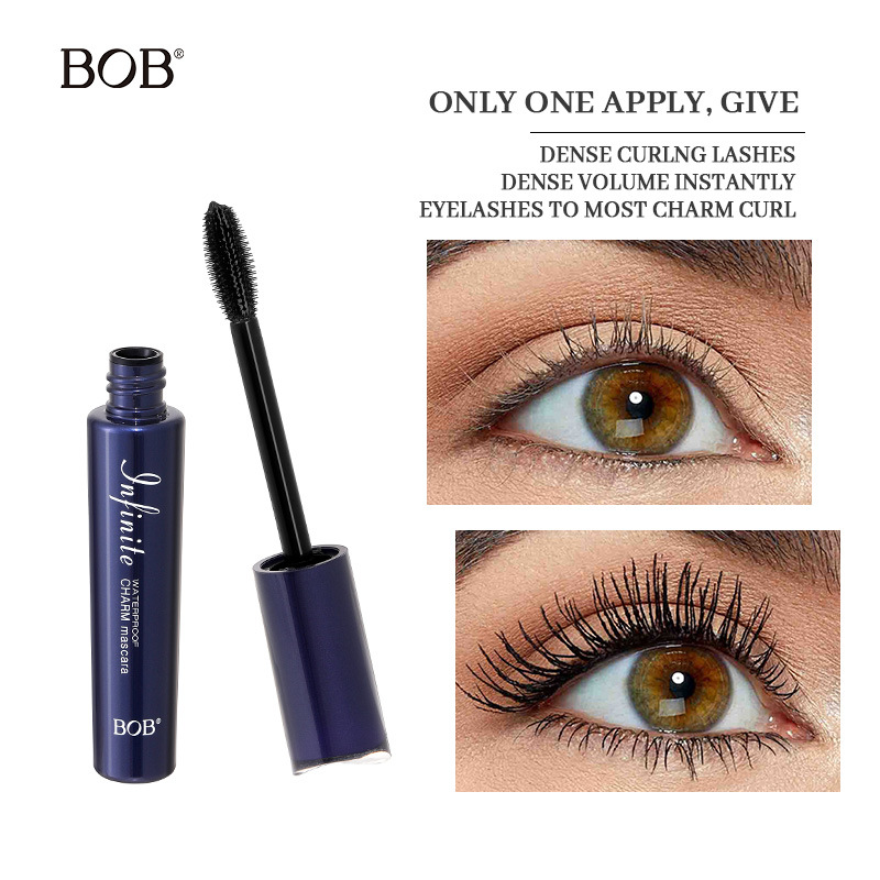 Quick drying eye black waterproof non smudging thick curly slender holding makeup to enlarge eyes European American beauty makeup - Image 2